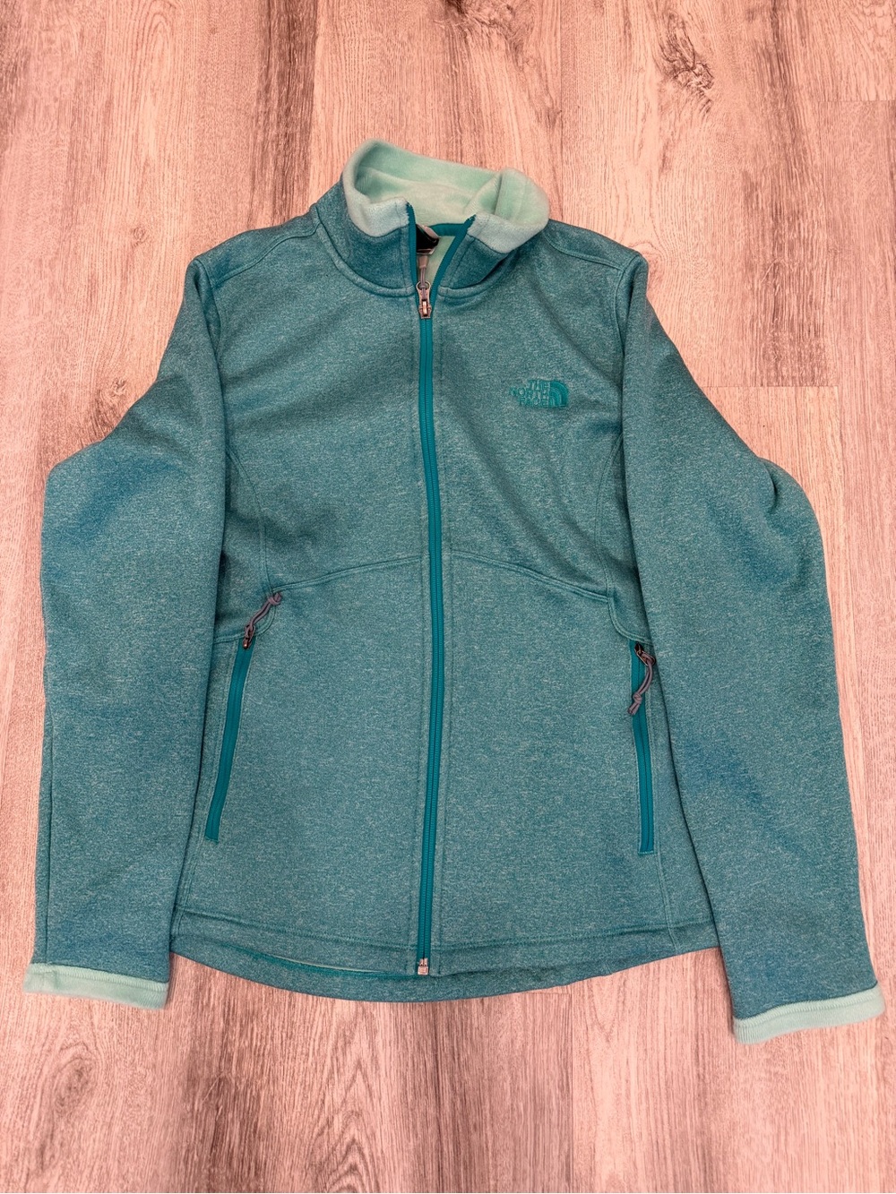 The North Face Women’s Large Teal Fleece Lined Full Zip Jacket